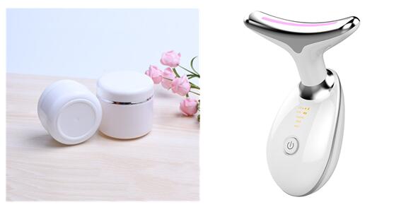 LuxoGlow ContourCare Pro™ EMS termico sollevamento e stringere massaggiatore elettrico microcorrente rimozione rughe LED fotone dispositivo di bellezza viso per donna