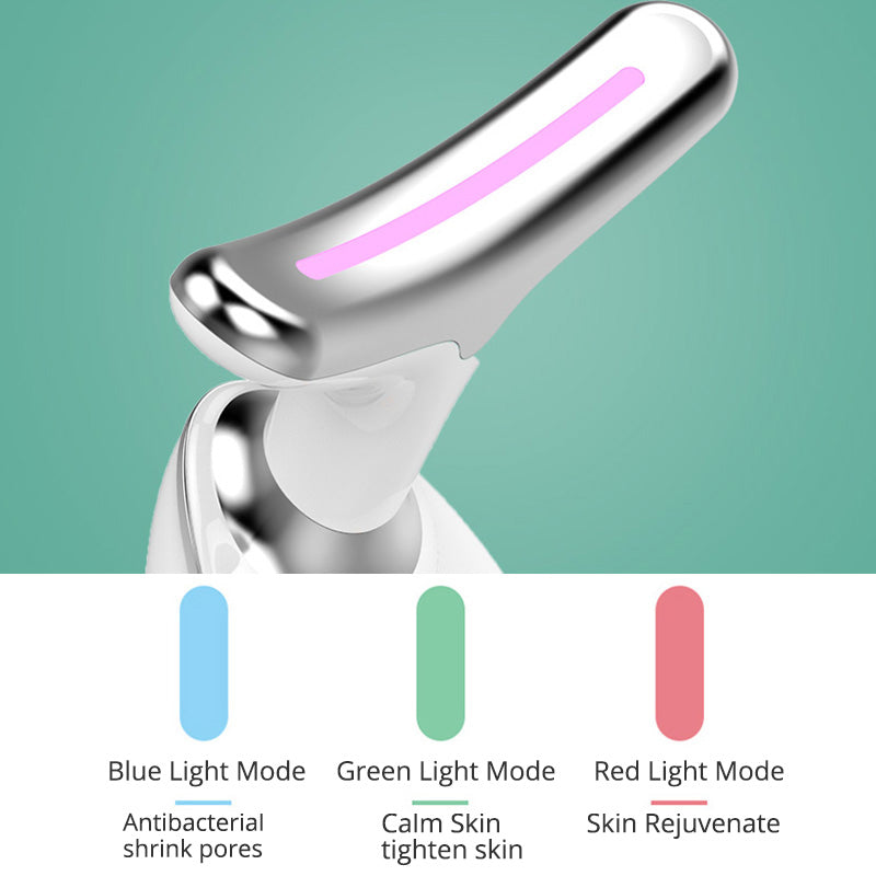 LuxoGlow ContourCare Pro™ EMS termico sollevamento e stringere massaggiatore elettrico microcorrente rimozione rughe LED fotone dispositivo di bellezza viso per donna