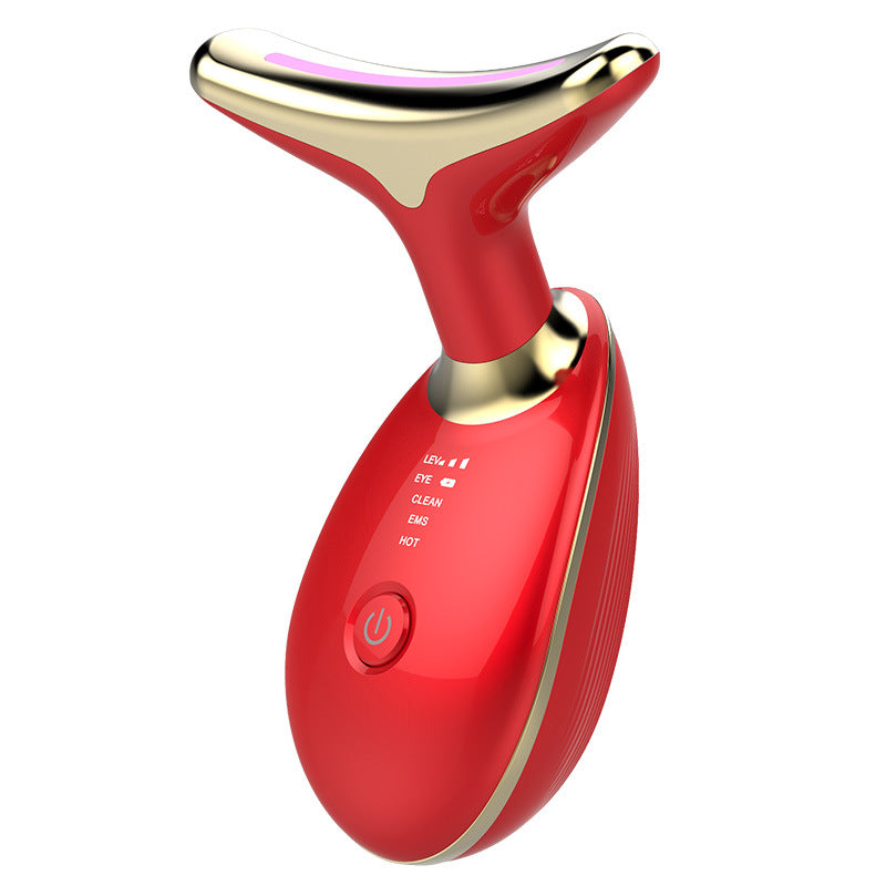 LuxoGlow ContourCare Pro™ EMS termico sollevamento e stringere massaggiatore elettrico microcorrente rimozione rughe LED fotone dispositivo di bellezza viso per donna